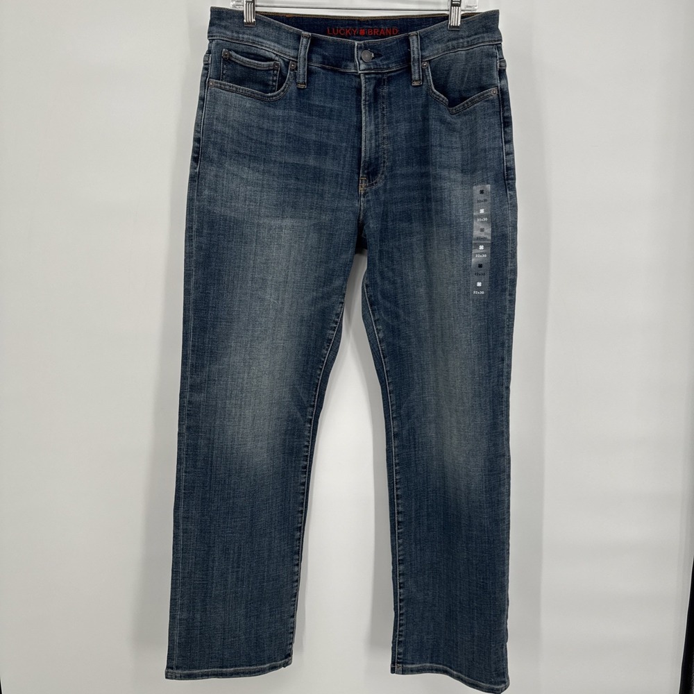 New Lucky Brand 363 Vintage Straight Jeans Mens 32x30 Blue Med Wash Denim Pants - Picture 2 of 16